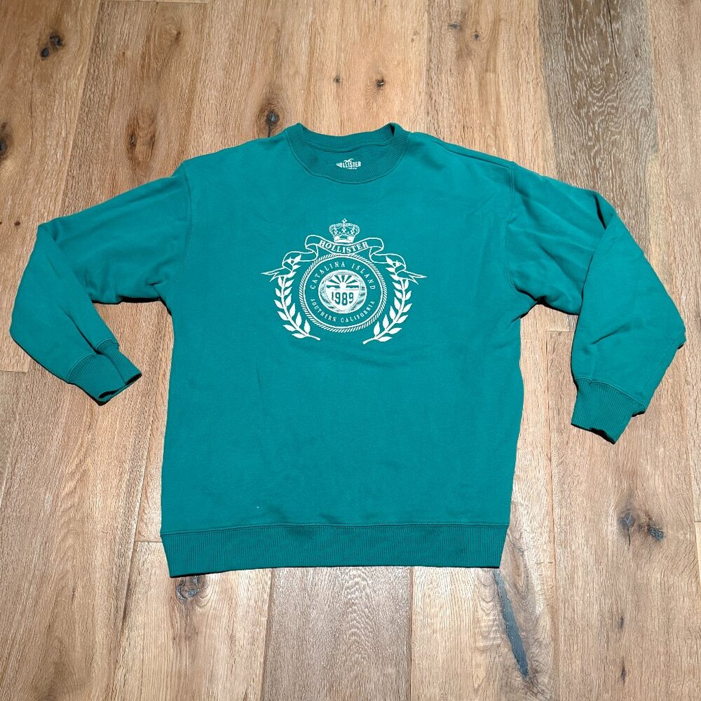 Hollister Catalina Island Southern California Sweatshirt Green M